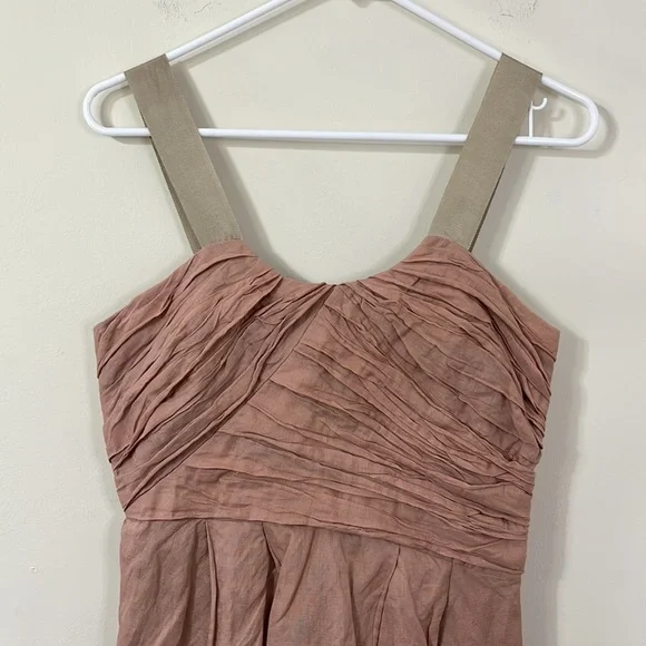 J.Crew Blush Pink Crinkled Cotton Vivette Dress 4 - Picture 3 of 10